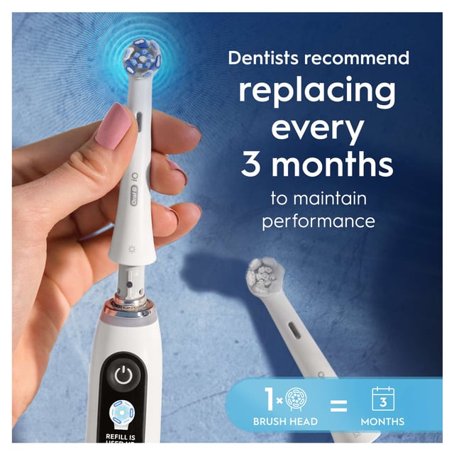 Oral-B iO Ultimate Clean Replacement Heads, White, 4 Pack