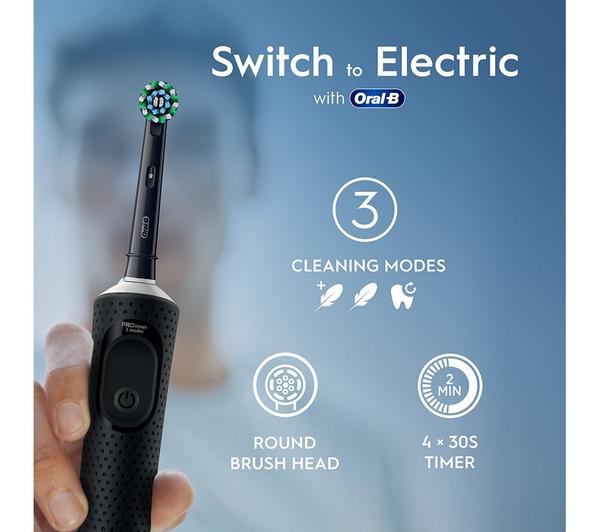 ORAL-B Vitality Pro Electric Toothbrush - Pack of 2 Black & Lilac