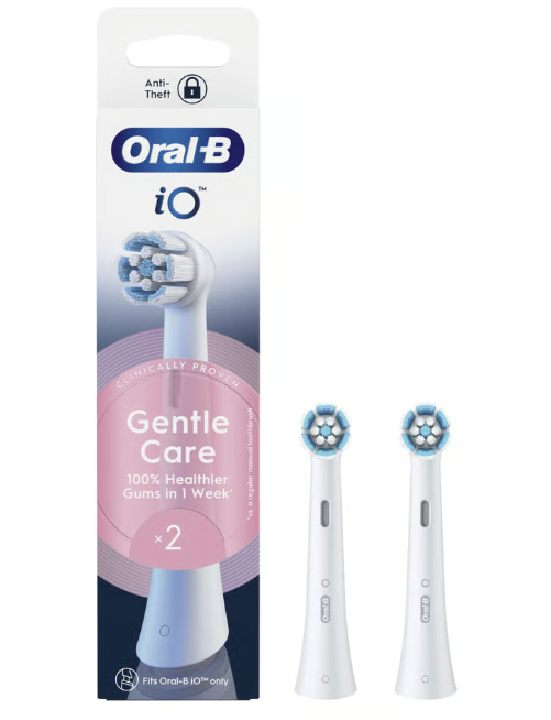 Oral-B iO Gentle Clean Replacement Heads, Pack of 2, White