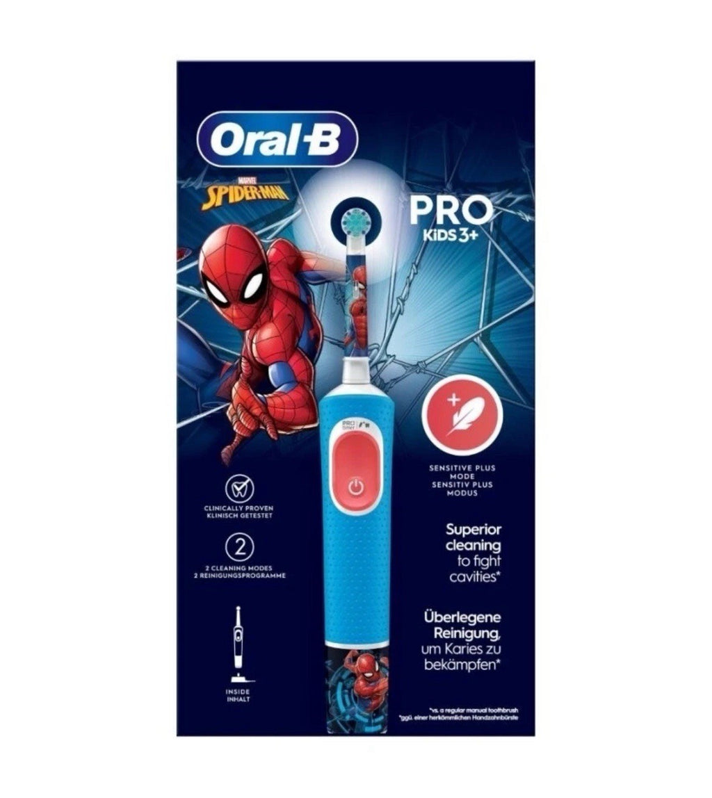 Oral-B Vitality PRO SPIDERMAN Electric Rechargeable Toothbrush Kids Boys