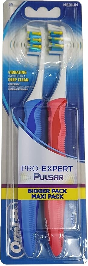 Oral-B Pulsar Pro-Expert 2X Manual Toothbrushes, With Battery Powered