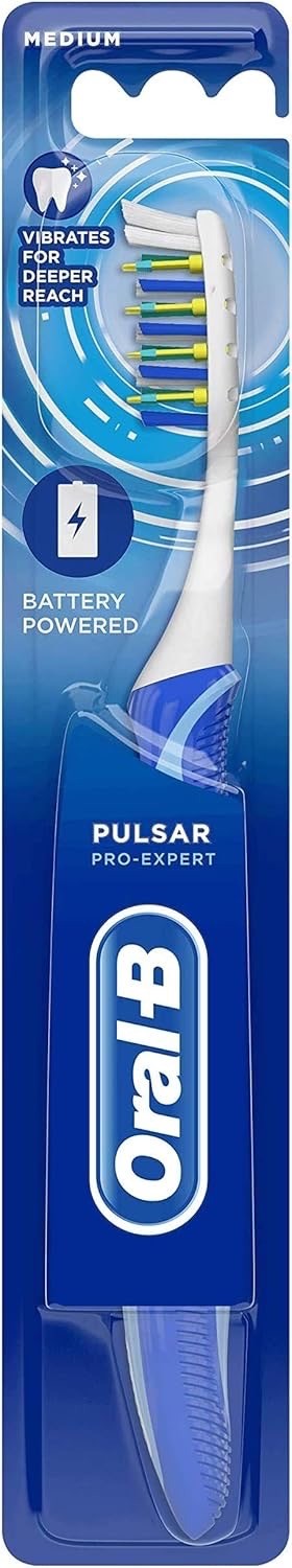 Pro Expert by Oral-B Pulsar Vibrating Toothbrush  Adults 35 MEDIUM Battery Power