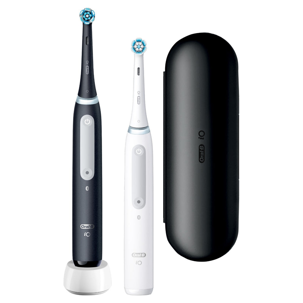 Oral-B iO4 Electric Toothbrush Matte Black and White Duo